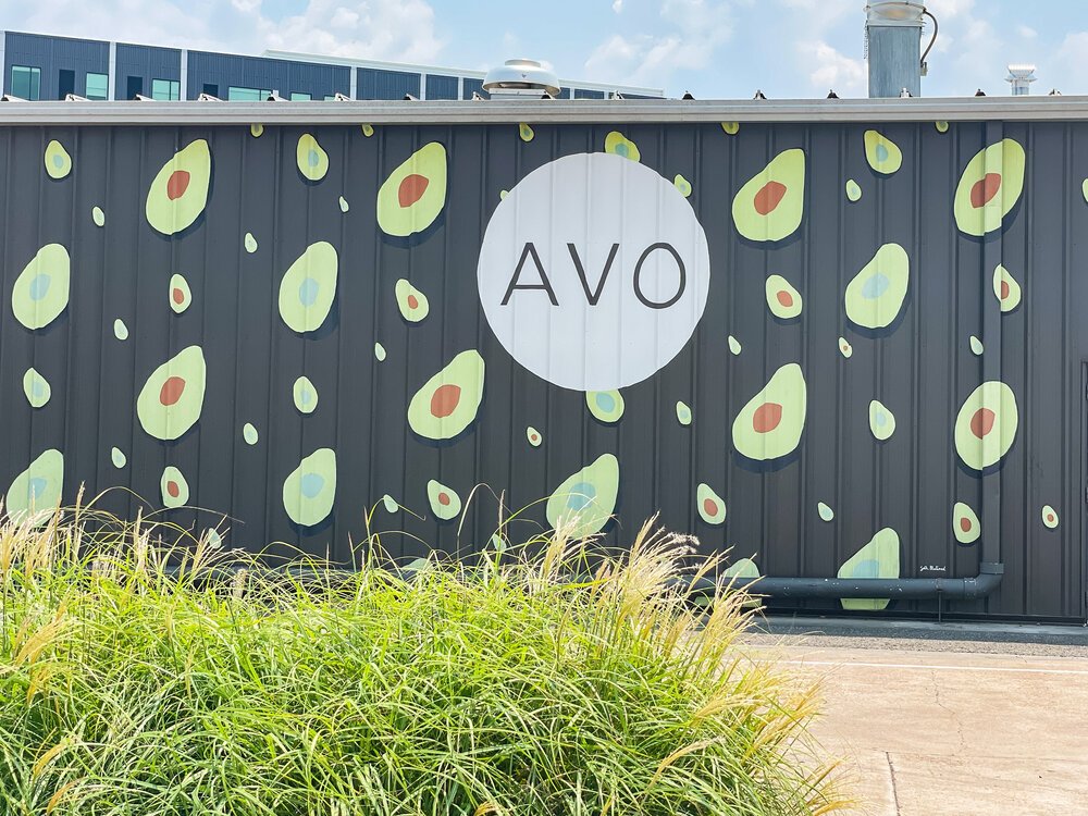 Avo Restaurant Mural and Logo