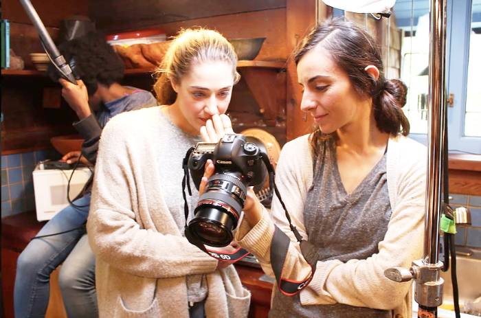 Genevieve with director of photography, Christiana Charalambous