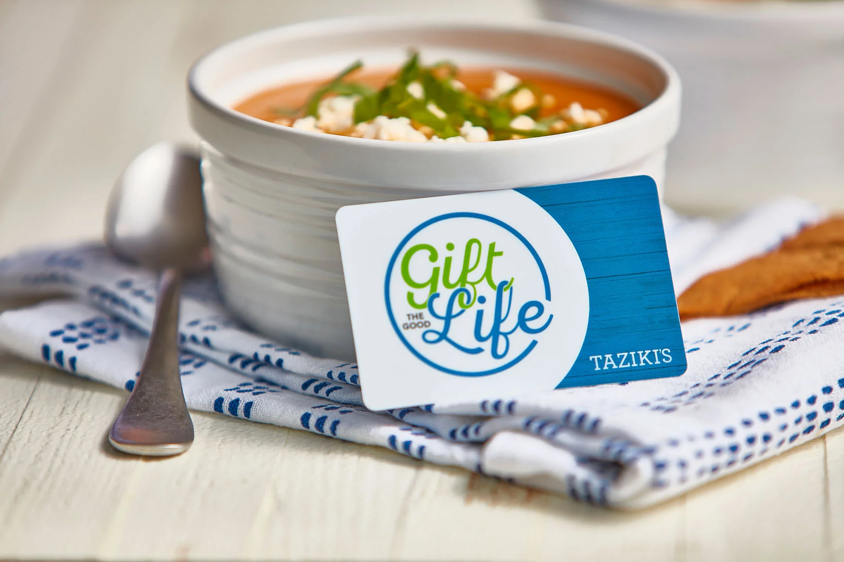Enjoy the Holidays with Taziki’s The Return of Tomato Basil Soup • The Gift of Taziki’s • Convenient Dinner for 4 Meals Learn More