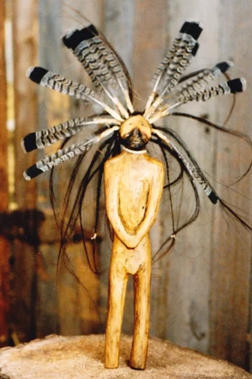 Carved wood effigy