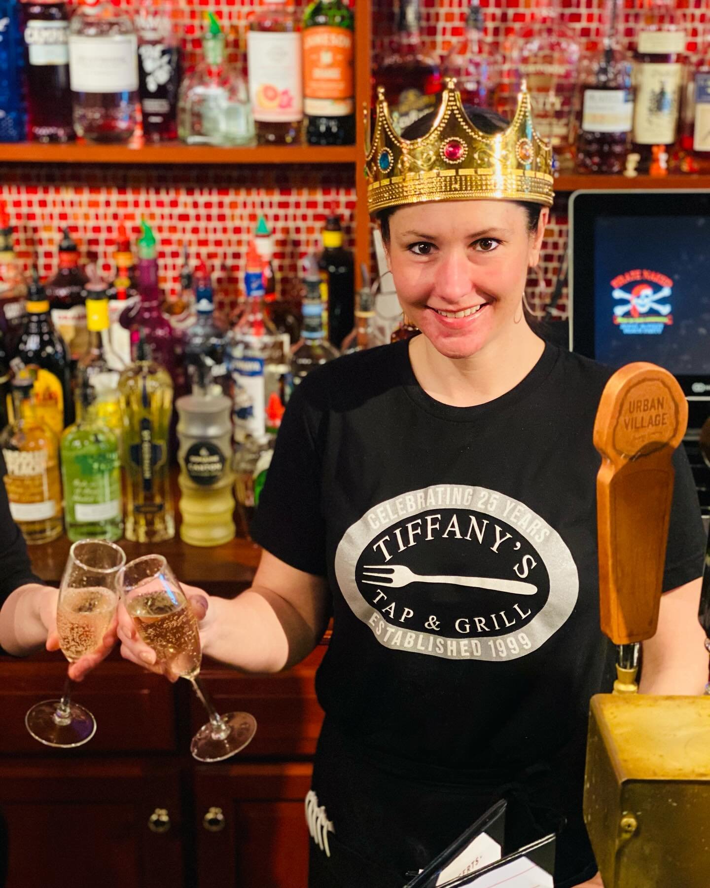 Happy Birthday Weekend to the Queen behind the Bar. Come wish Maria a Happy Birthday Friday &amp; Saturday. Bar open until 10:00pm. Happy Hour Friday night! #tiffanystapandgrill