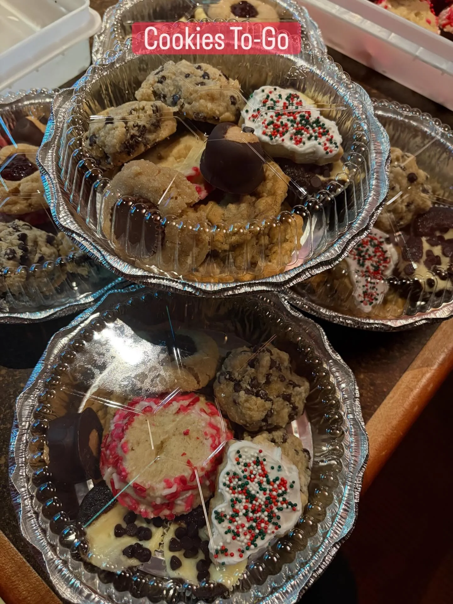 Assorted Cookies To-Go.  Baked by Cheryl! $9.25 each.  #tiffanystapandgrill