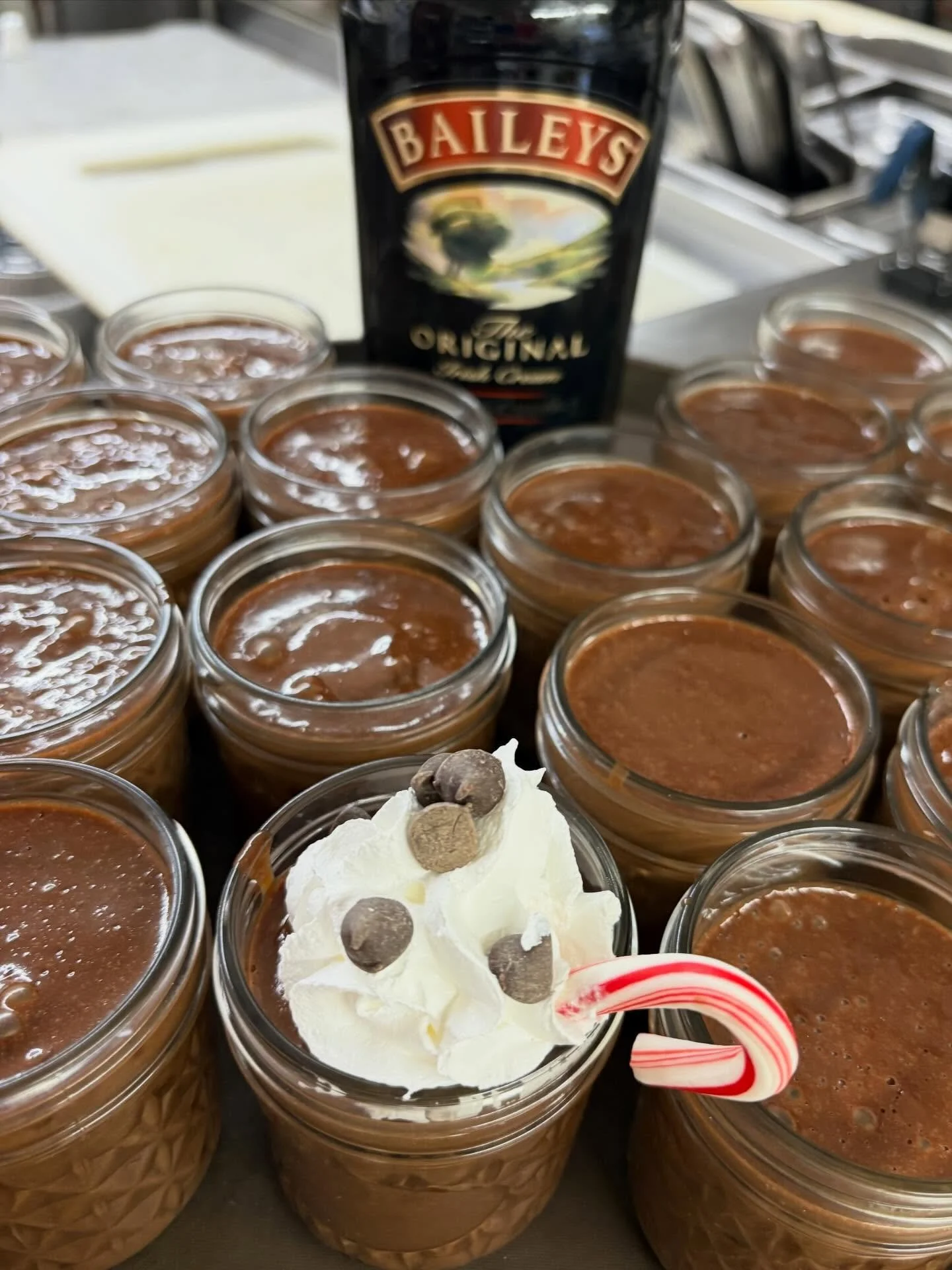 Baileys laced chocolate pot de cr&egrave;me!!! #tiffanystapandgrill