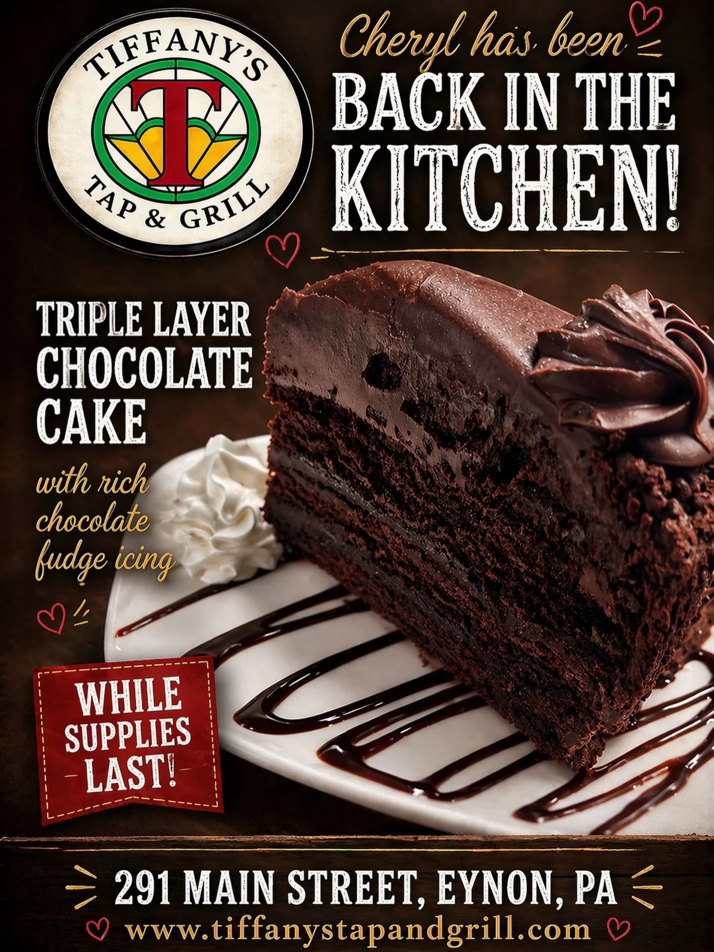 Dine in or Take Out!  #tiffanystapandgrill