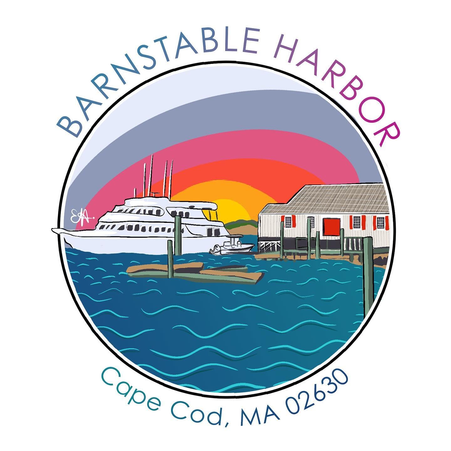 a little something for my favorite place. 🌎⚓️🌅🐚 I grew up around the corner from Barnstable Harbor, spending my summers bridge jumping  and working at the local waterfront restaurants. my aunt would (and still does) take us out for the most epic b
