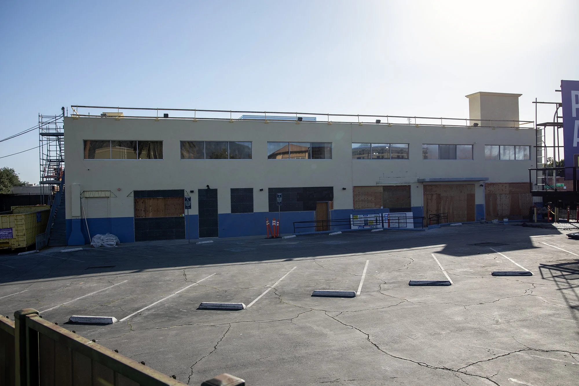 Building before mural