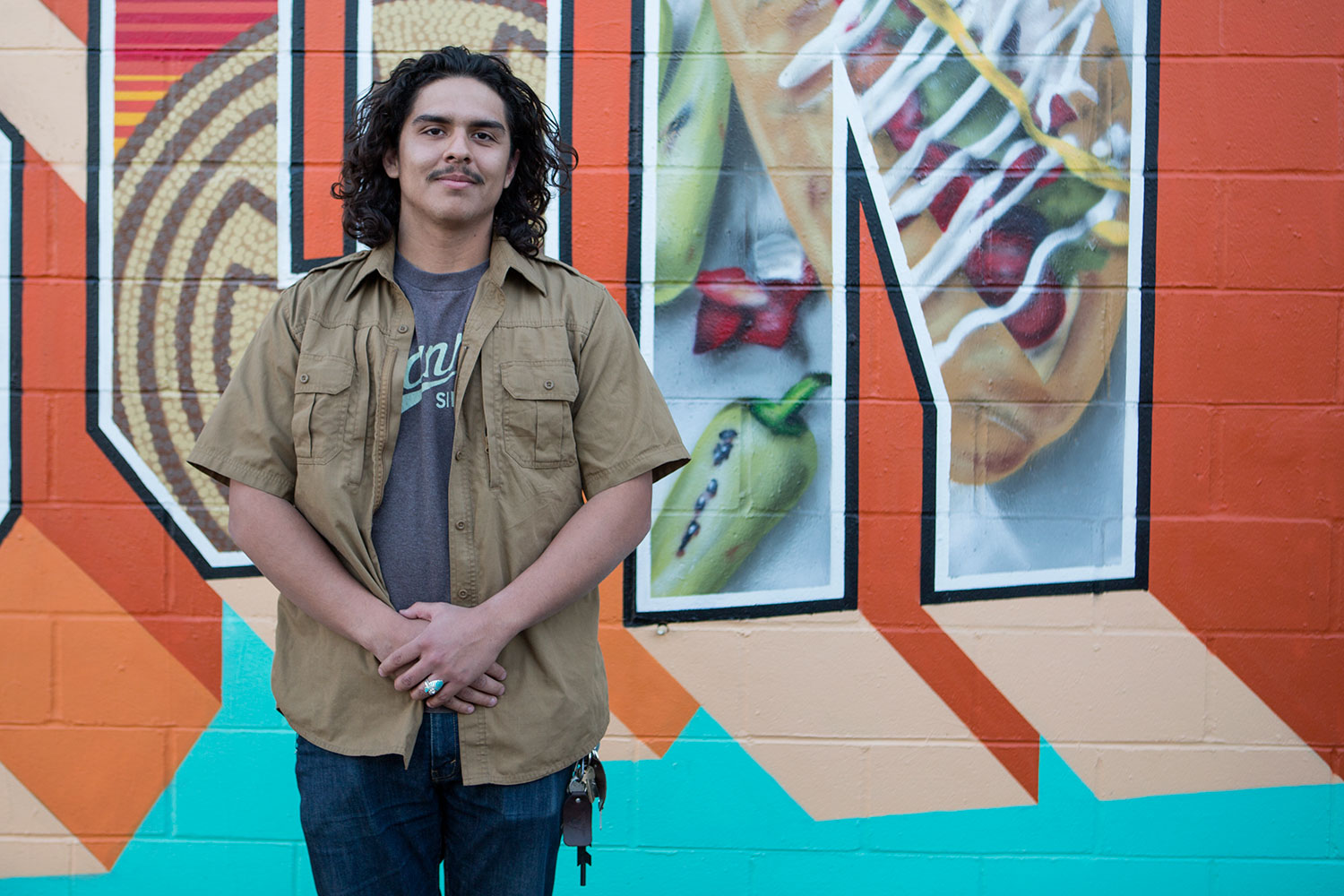 We met Marcos in Miller's Surplus while we were getting permission to paint, and he suggested we paint a Sonoran-style hot dog which is a staple in Tucson!
