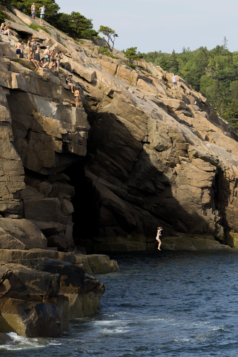 Cliff Jumping in Acadia National Park