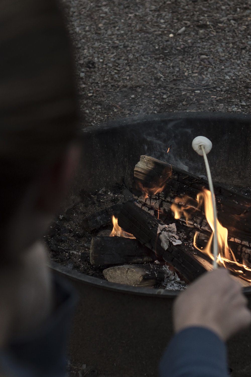 Roasting Marshmallows at Glacier Campground