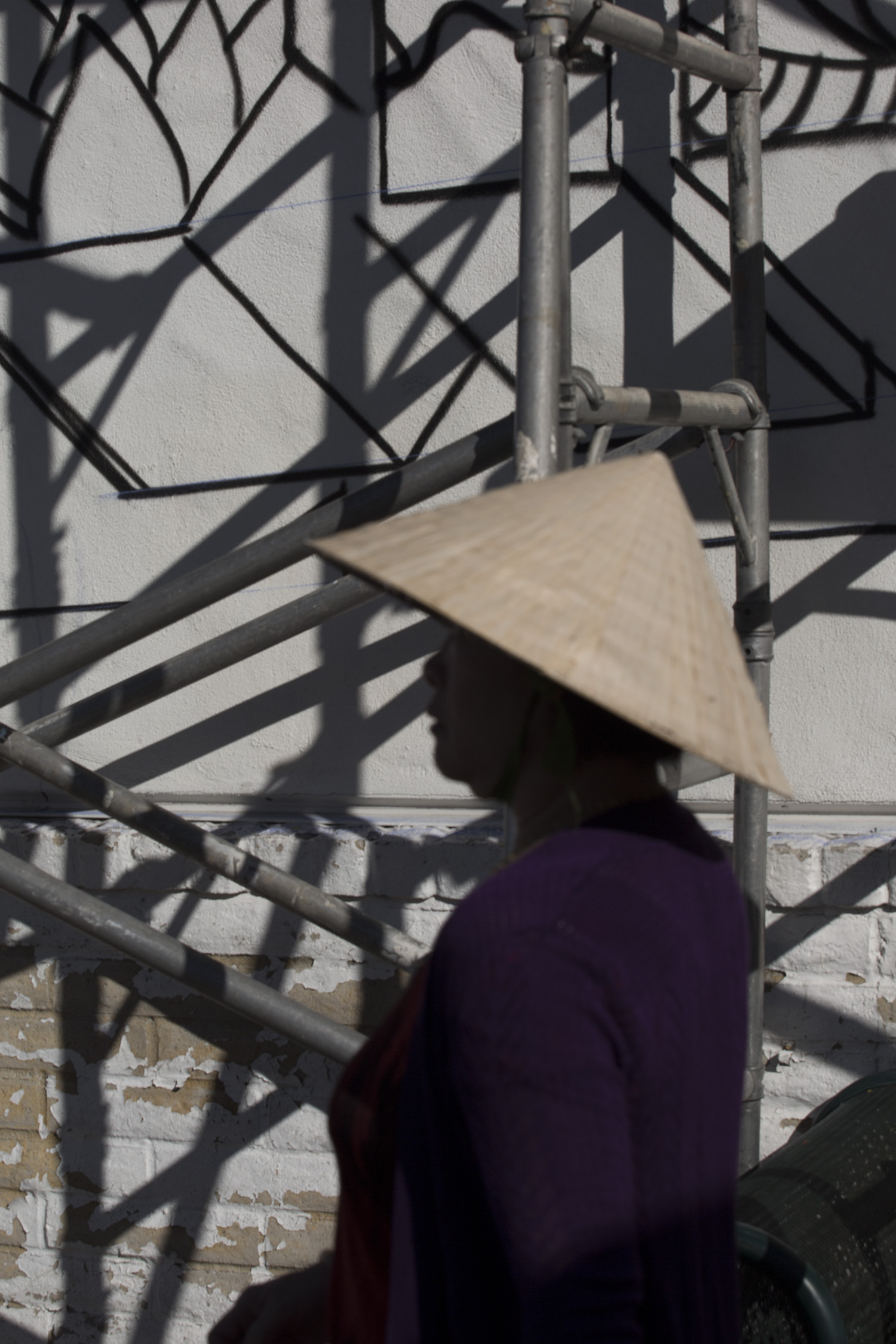 Asian Rice Hat Shade at Little Saigon Mural