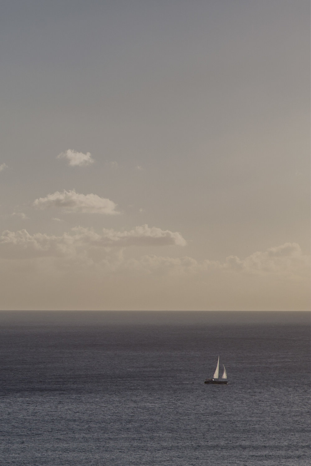 Sailboat - Hawaii Photography of Calming Ocean