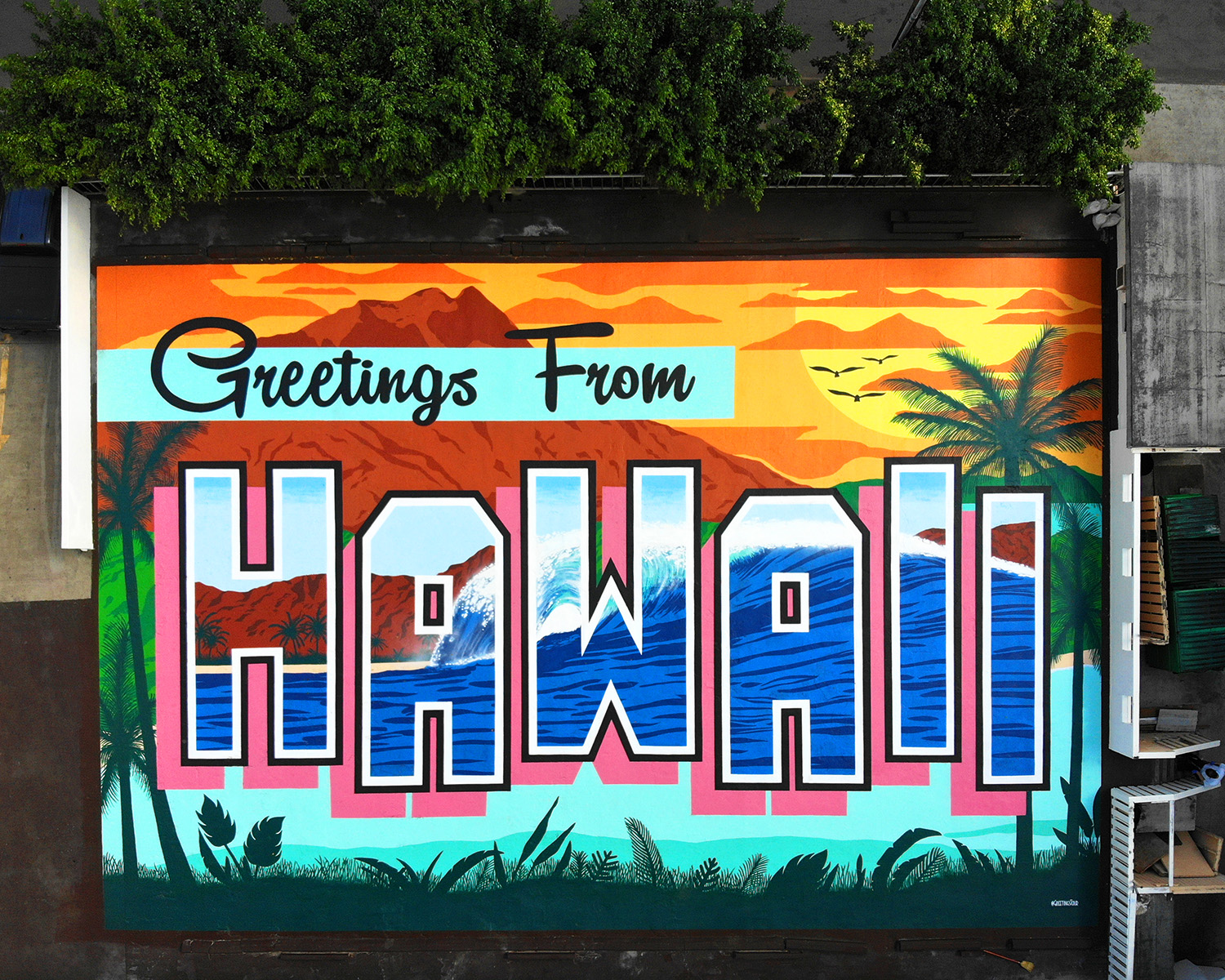 Greetings from Hawaii Mural | Giant Postcard Floor Mural in ...