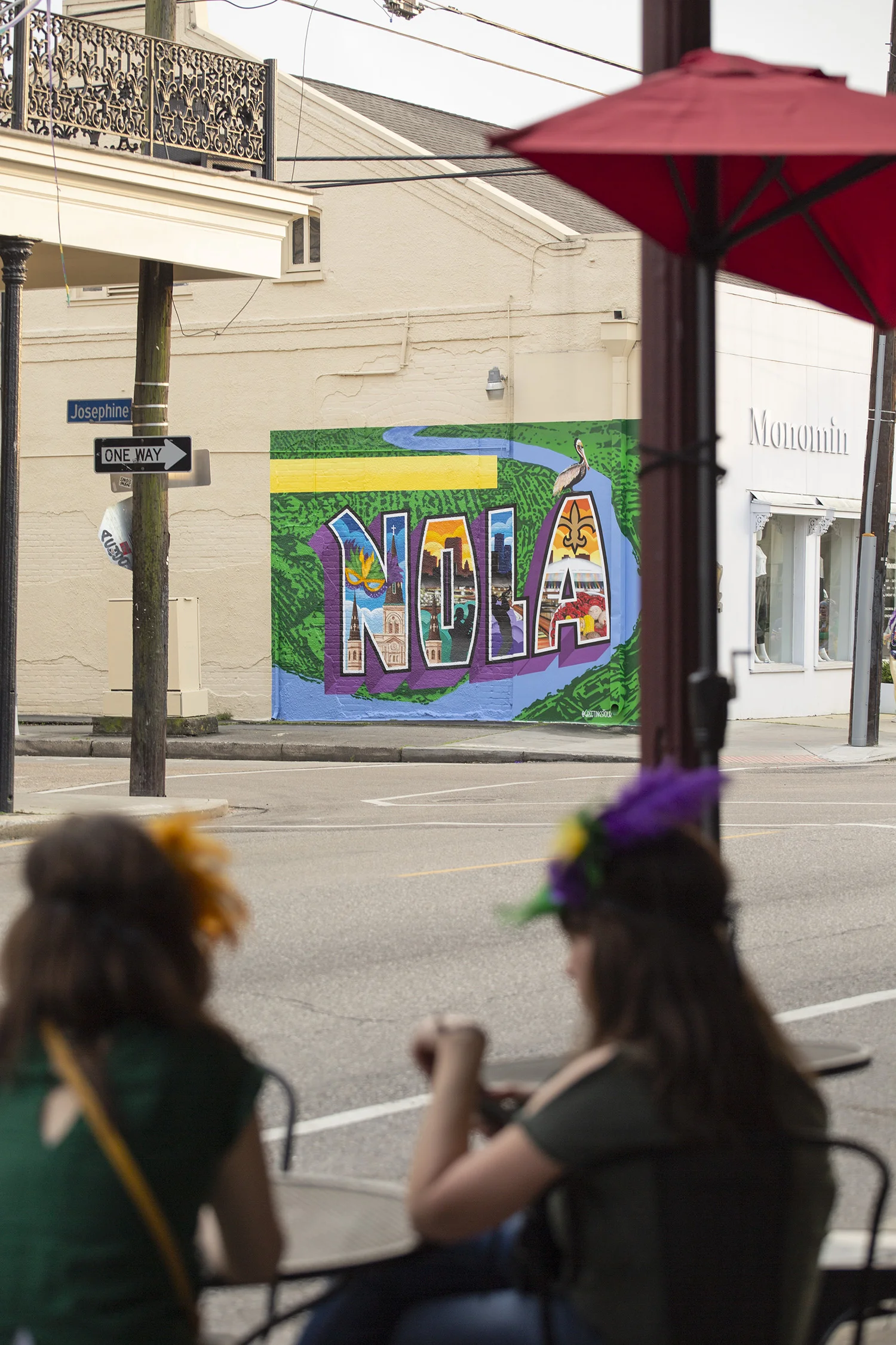 Greetings from NOLA Mural Sign in New Orleans, LA Garden District