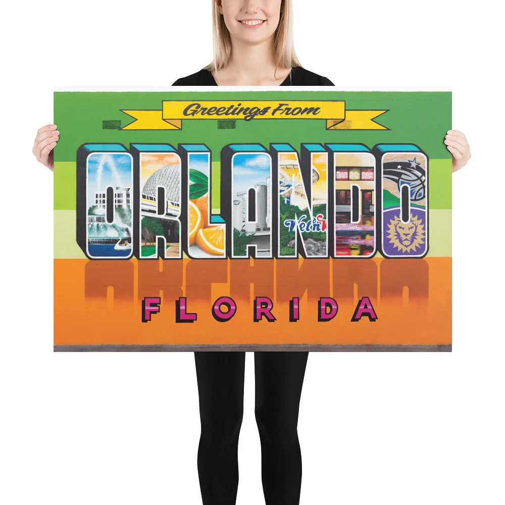 Greetings From Orlando Florida (2016) mural by Victor Ving And Lisa Beggs