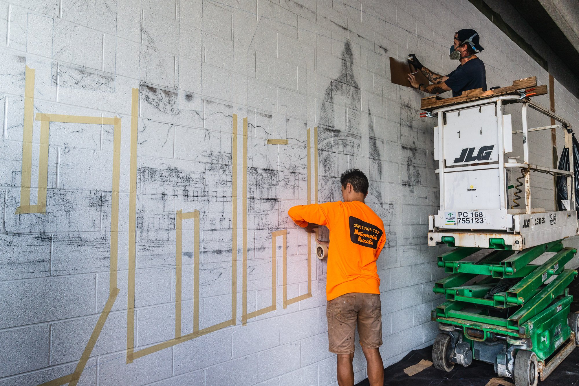 Charleston Mural Artist Pounce WIP