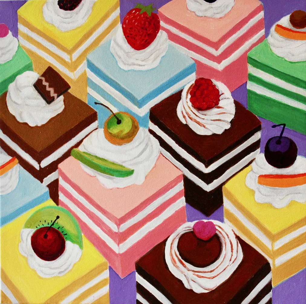 Toni Silber-Delerive Fancy Cakes Acrylic 16 x 16
