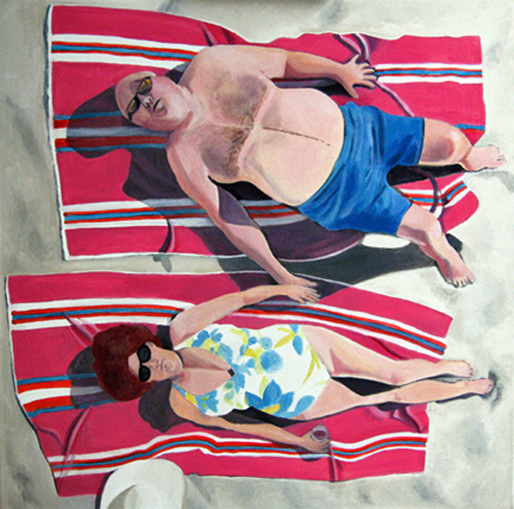 Silber-Delerive_Toni_Sunbathing_on_the_Beach_oil_36x36.jpg