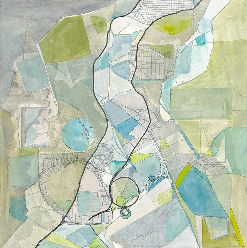 Rosemary Lee Interchange Watercolor 23 x 23