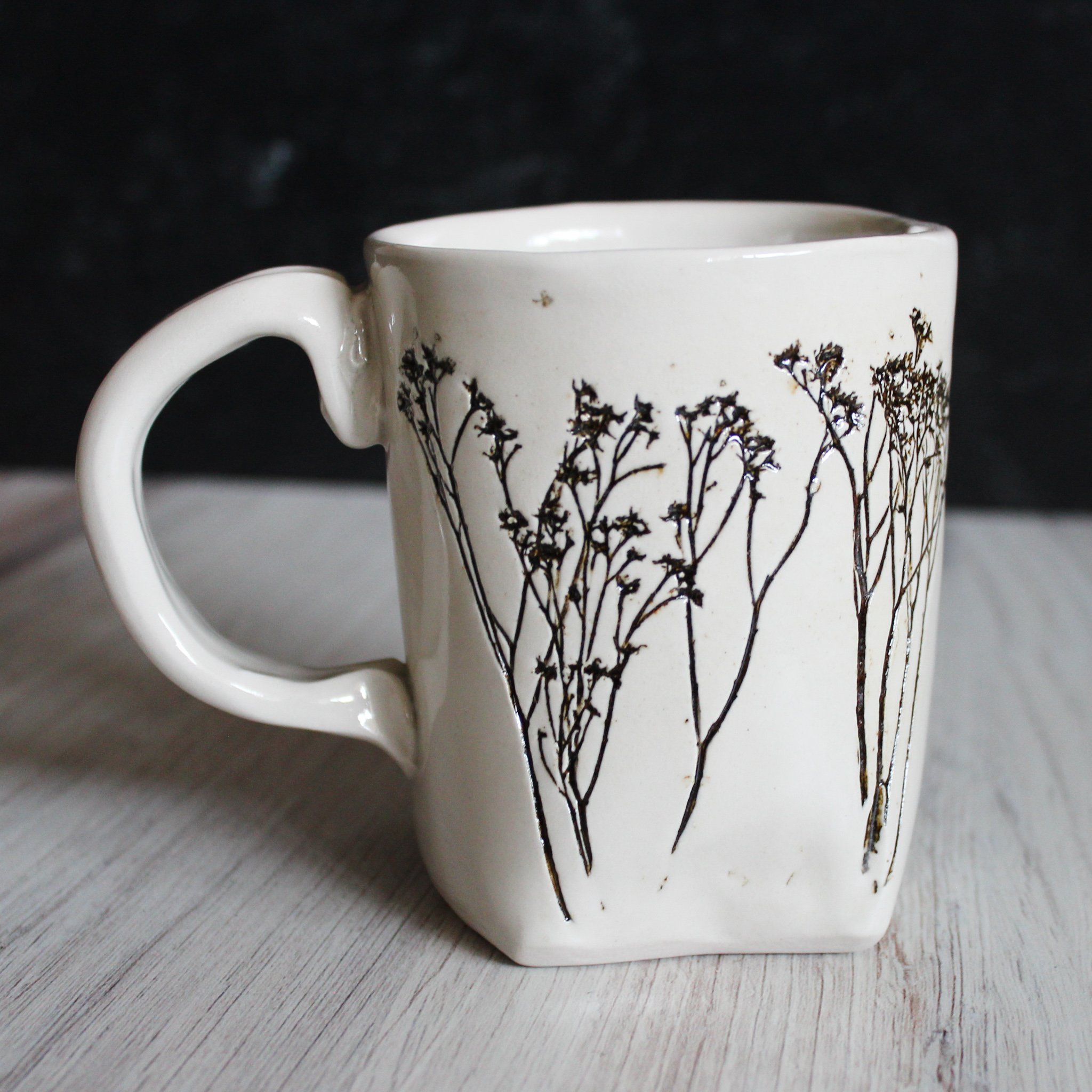 Colleen Deiss Designs — White Floral Mug