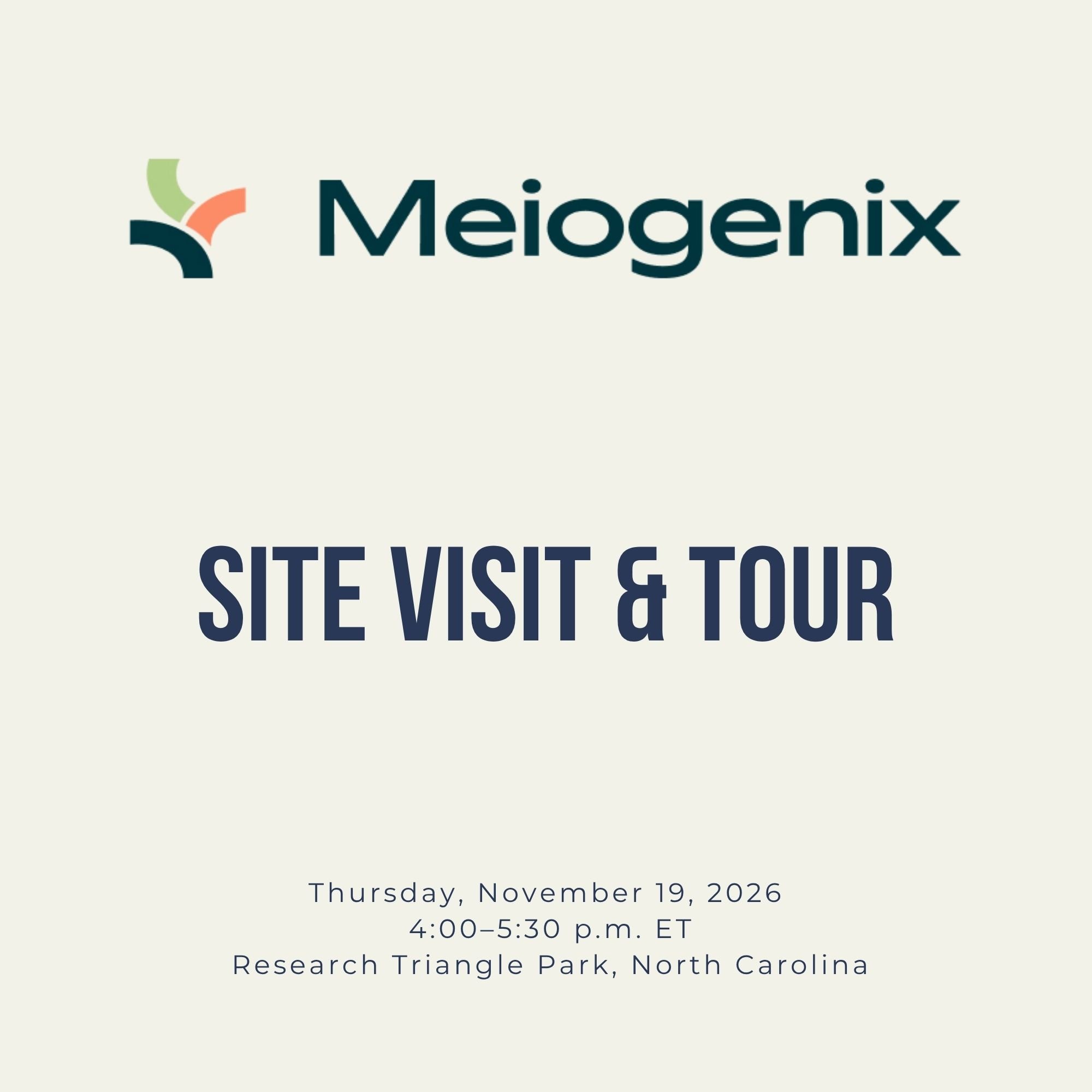 Meiogenix Site Visit / Tour