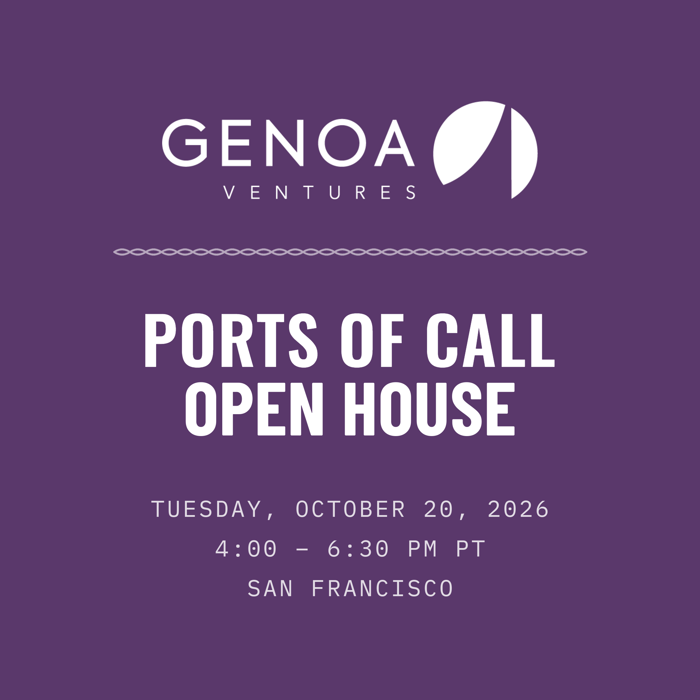Genoa Ventures Open House