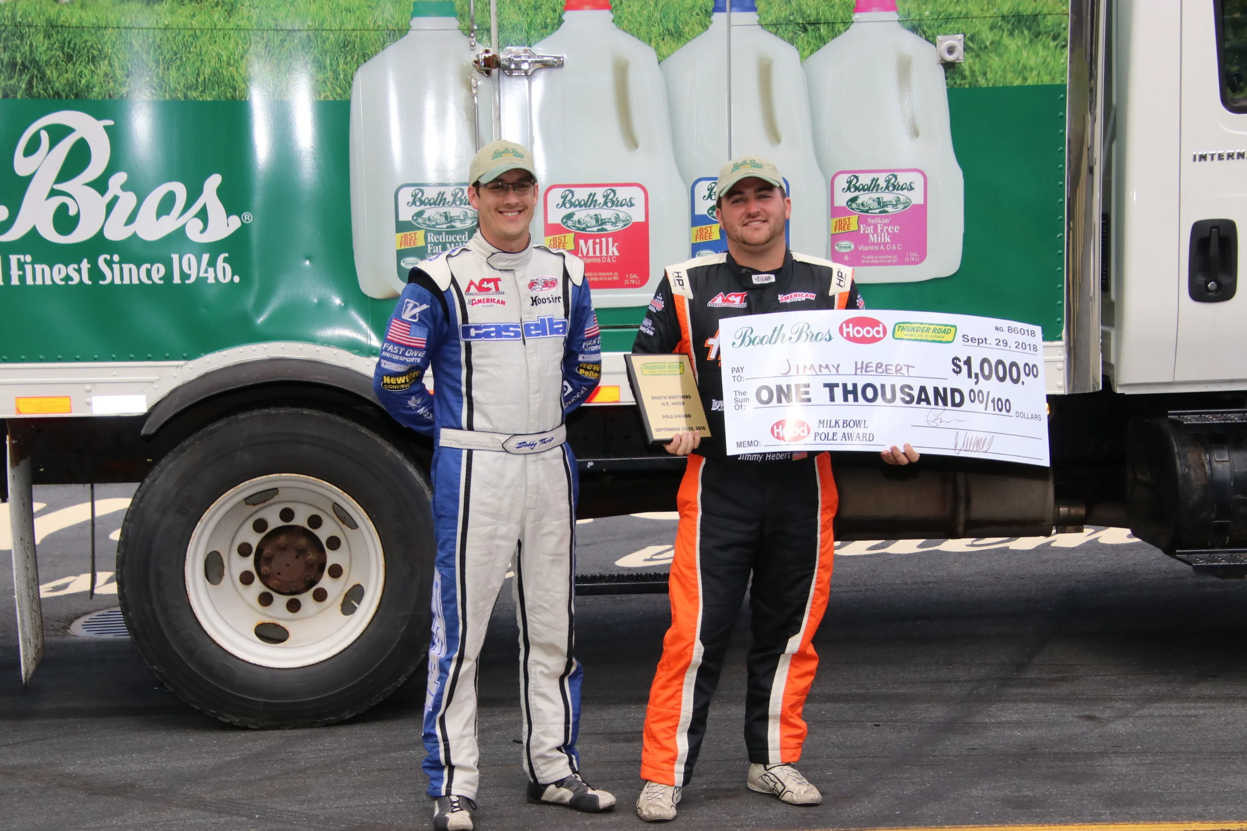 Hebert, Therrien on Milk Bowl Front Row