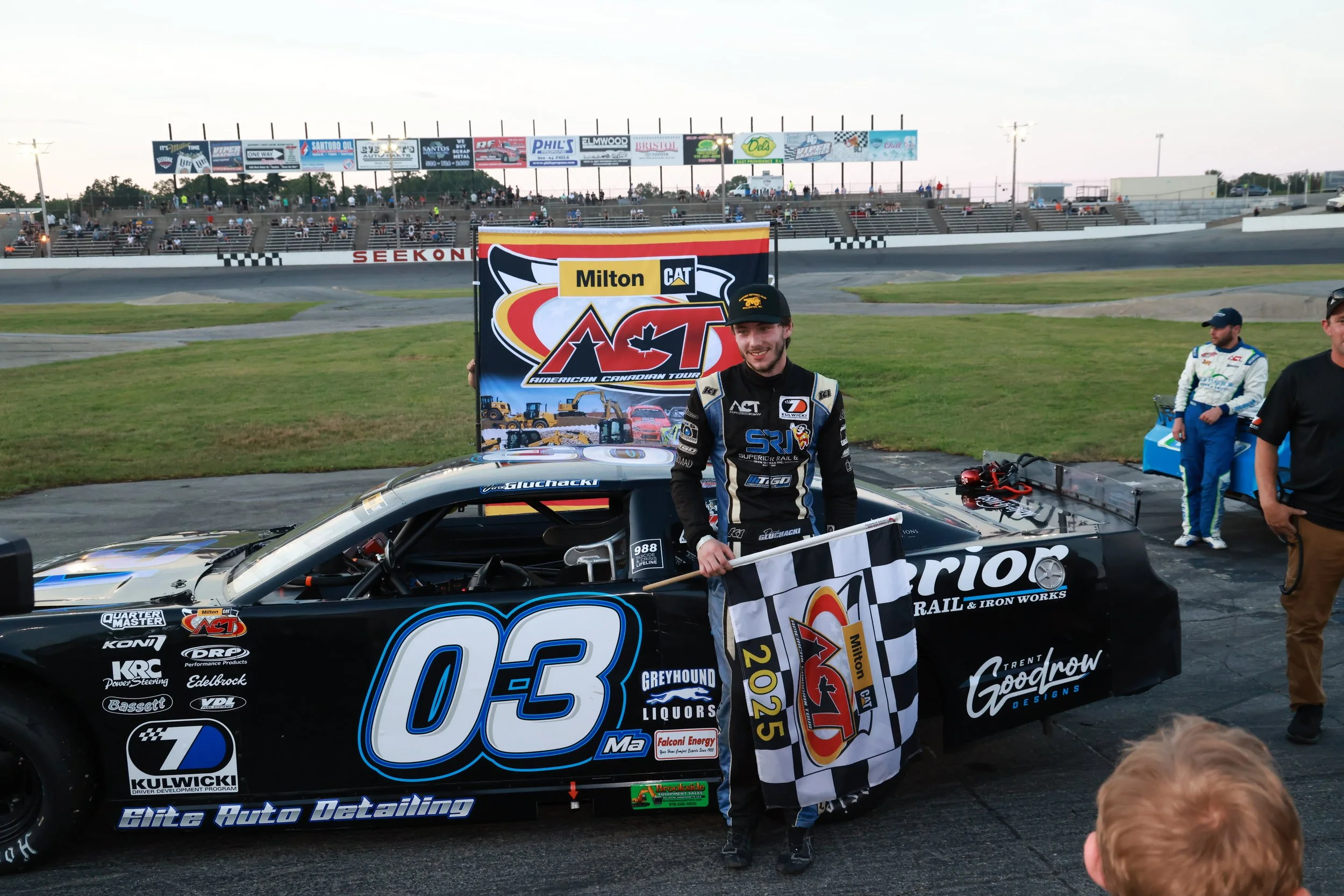 Gluchacki First Bay Stater to Win Milton CAT American-Canadian Tour Event at Seekonk Speedway in 50th Spring Green 125