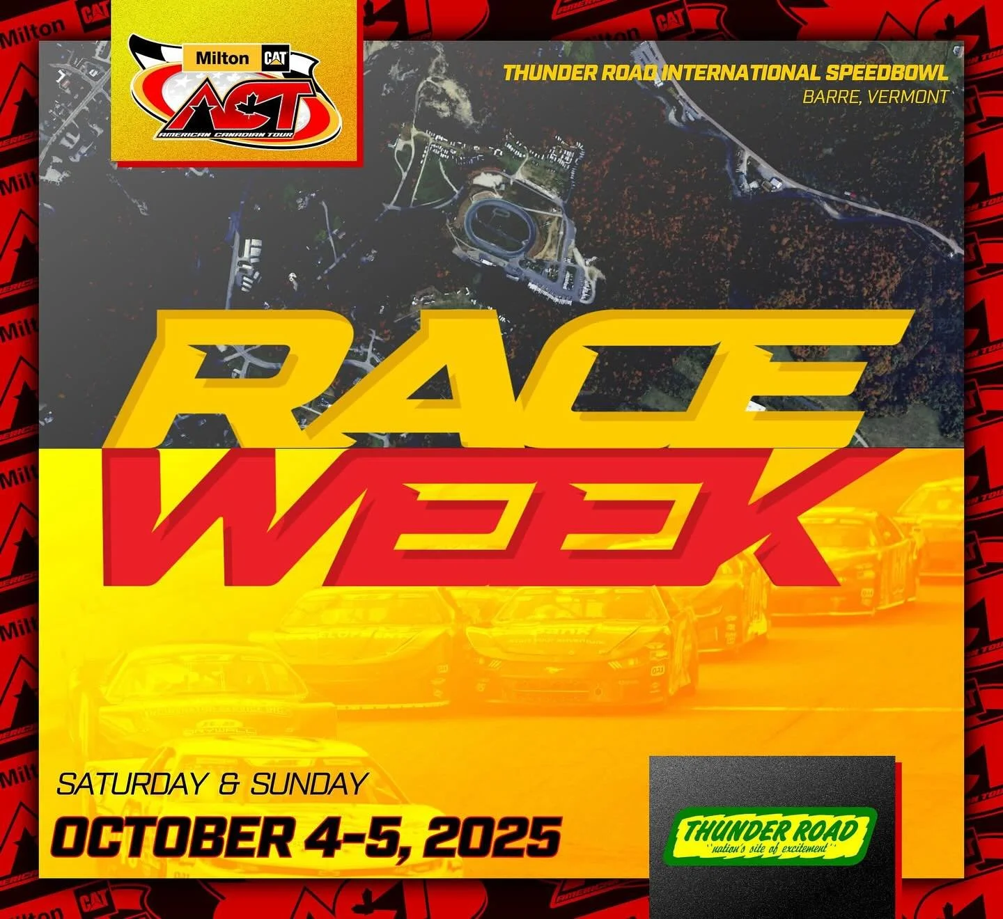 It&rsquo;s RACE WEEK for the legendary Milton CAT American-Canadian Tour, and it is for the grandest of them all, the 63rd Vermont Milk Bowl presented by Northfield Savings Bank!

🏟️ Thunder Road International Speedbowl

📍 Barre, Vermont 🇺🇸

🗓️ 