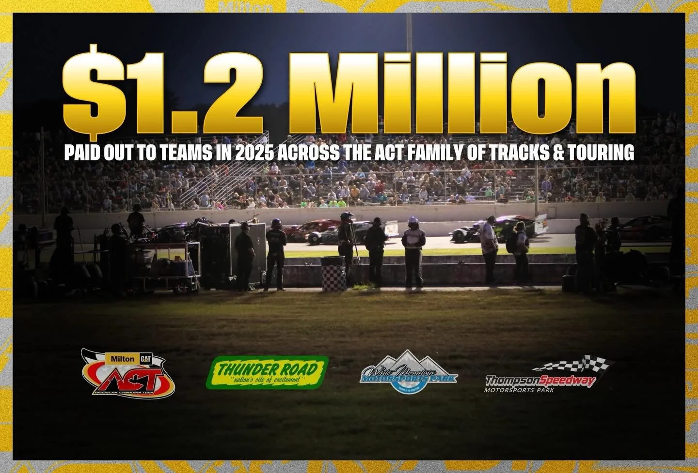 @milton_cat American-Canadian Tour x @thunderroadvt x @whitemountainmotorsportspark x @thompsonspeedway 

Working every day to make 2026 even bigger👊