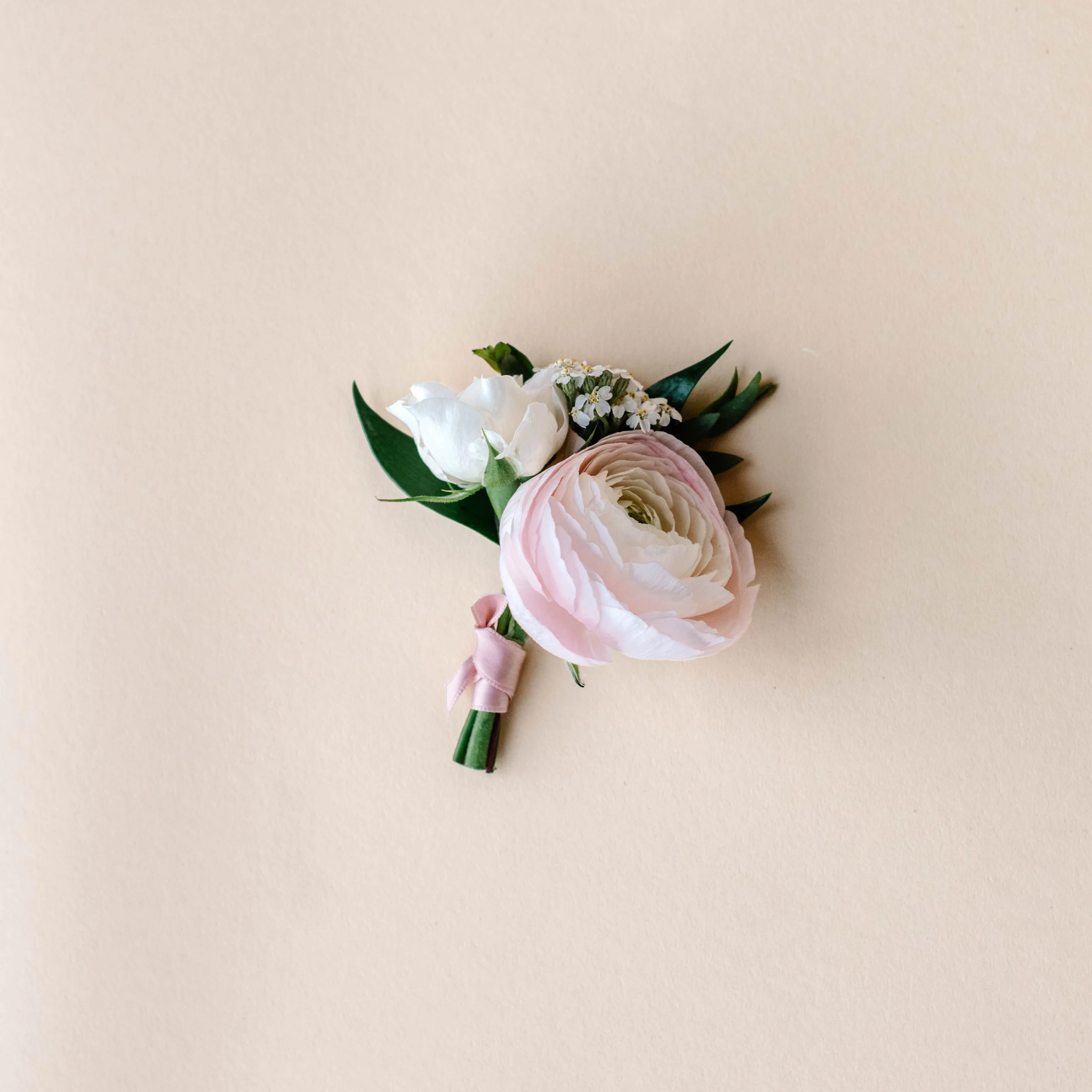 Blushing Neutrals Boutonniere