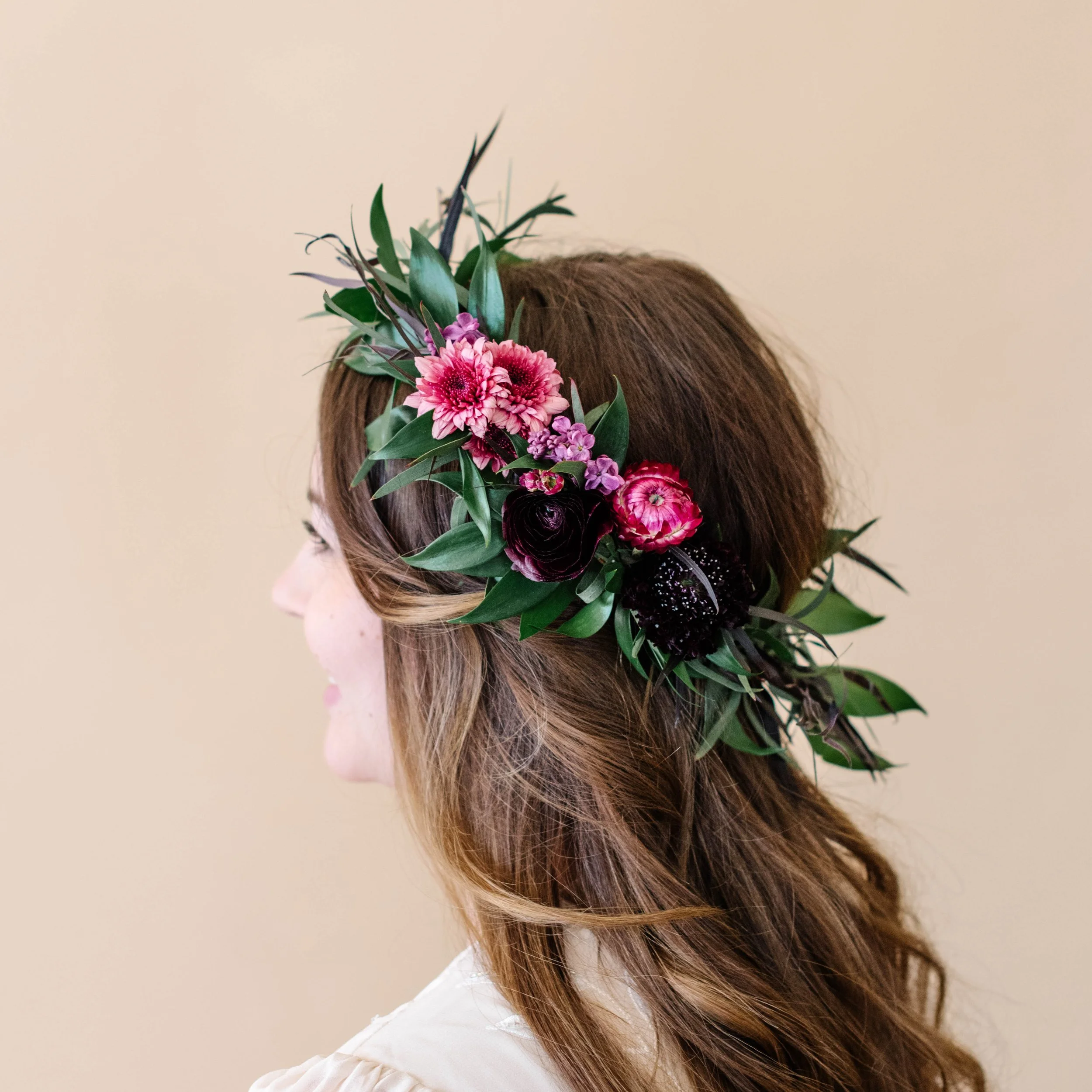 Huckleberry Hues Flower Crown - Adult