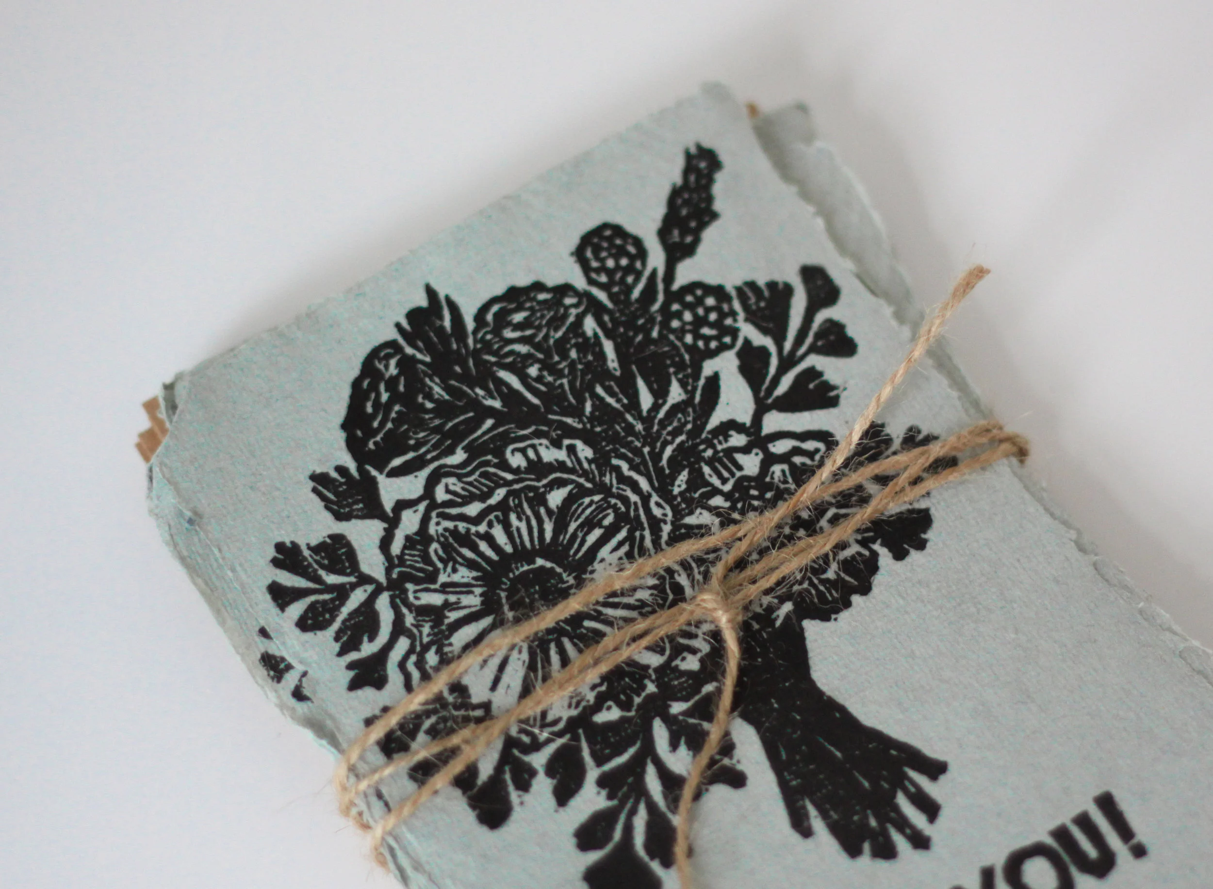 Cards on Handmade Grey Paper 