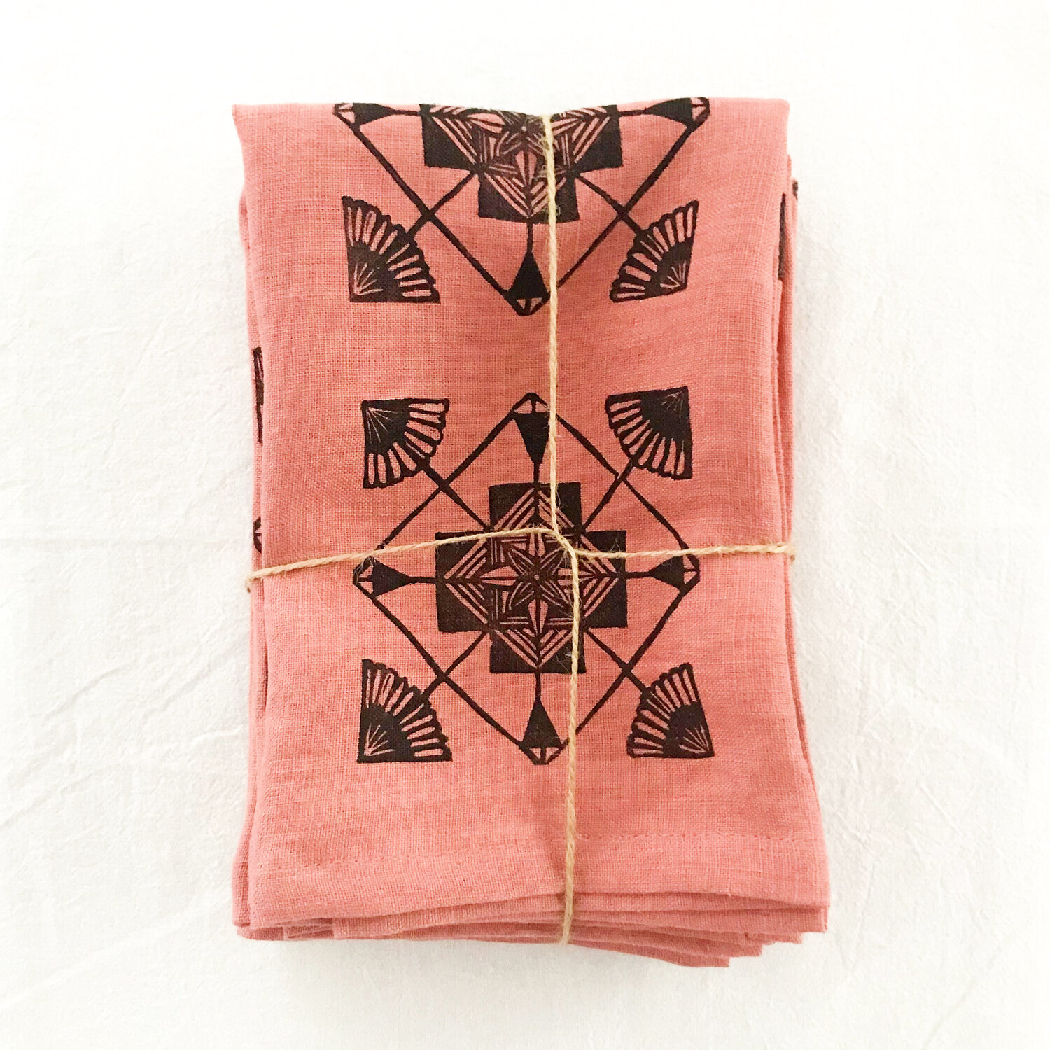 Hand-Printed Linen Napkin - Granducale