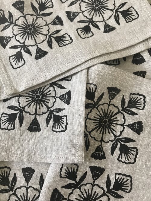 Hand-Printed Linen Napkin - Granducale