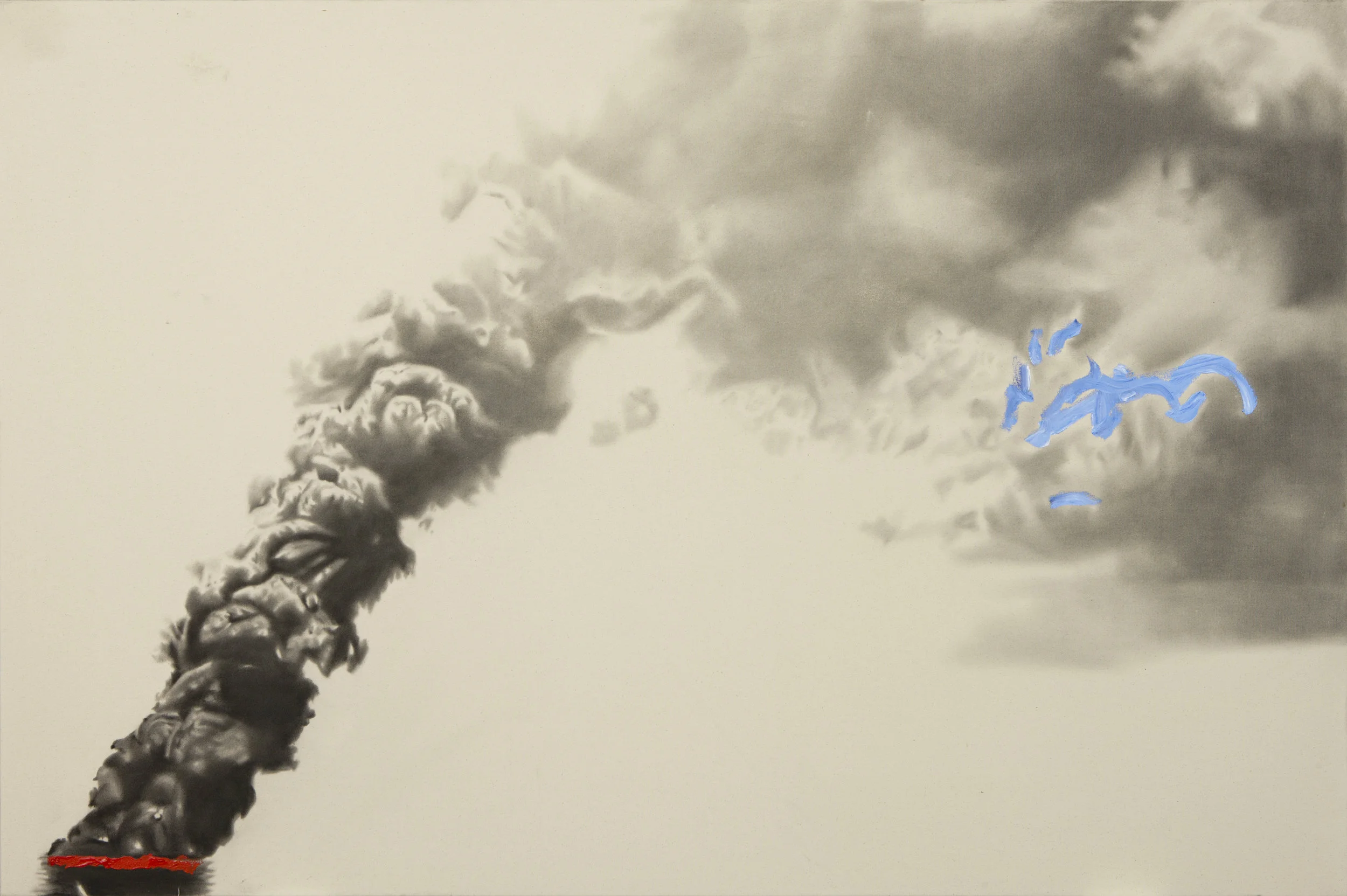Biutiful sky oil ridge, 2012. Huile et fusain sur toile. 48 x 72 pouces. .jpeg