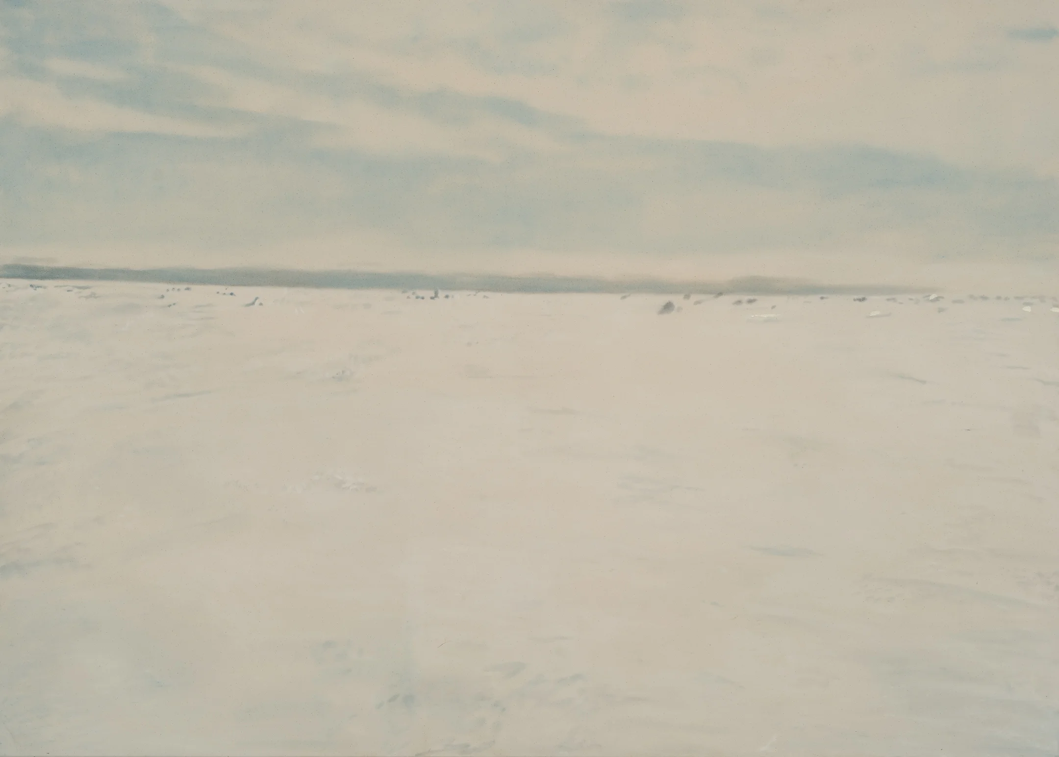 Paysage nordique 4 , 2016. Huile et fusain sur toile, 60 x 84 pouces