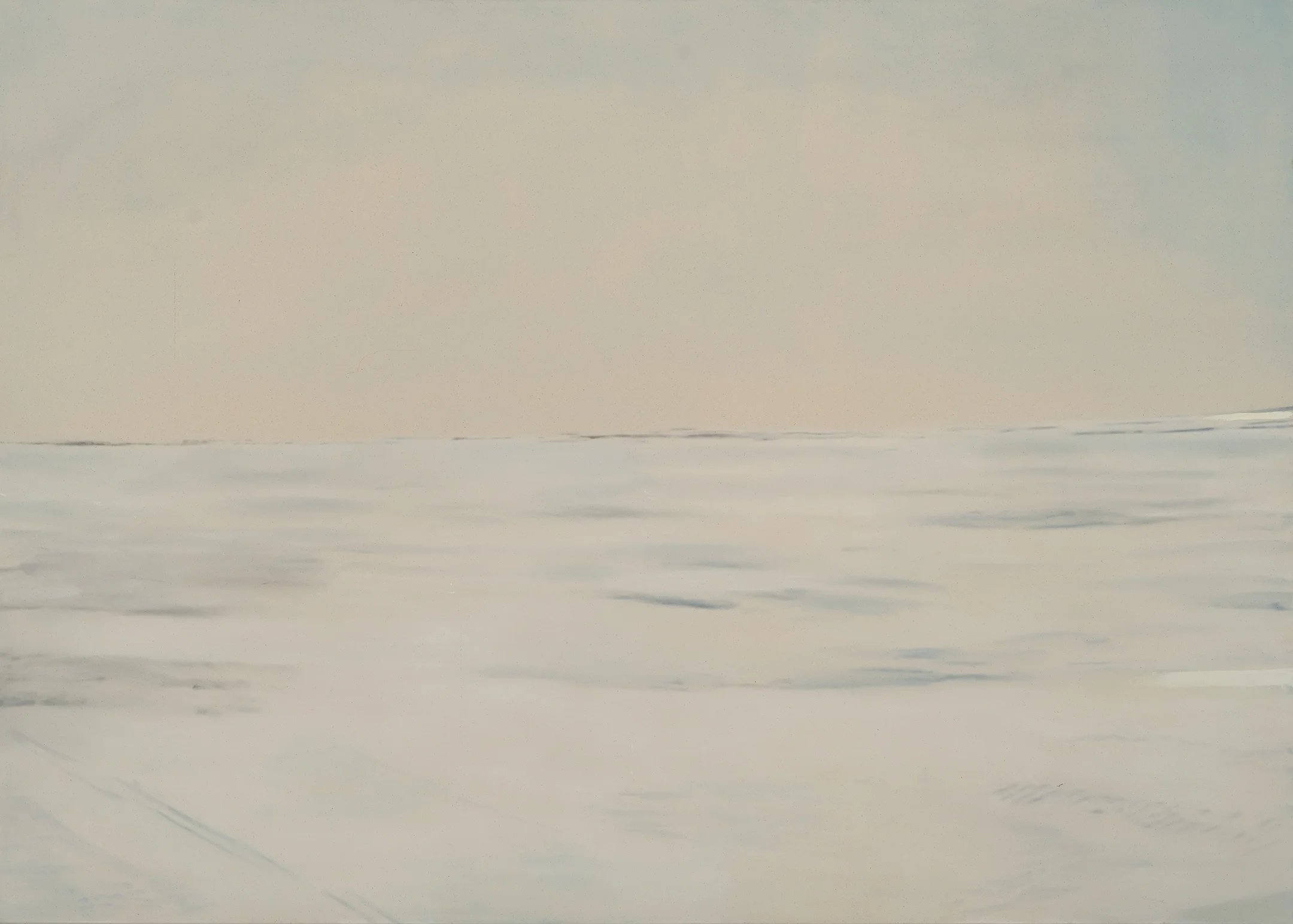 Paysage nordique 5 , 2016. Huile et fusain sur toile, 60 x 84 pouces