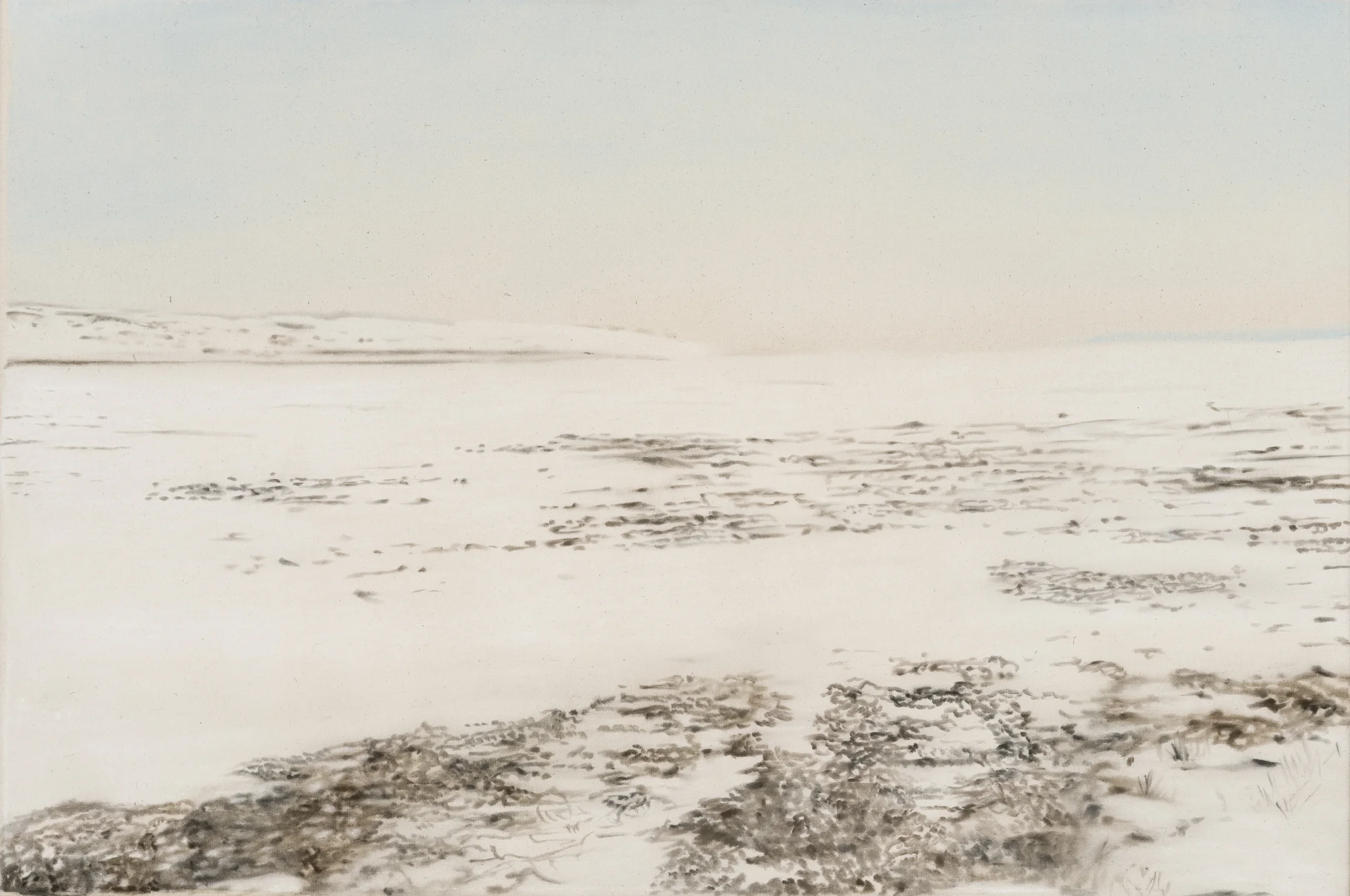 Paysage nordique 16 , 2016. Huile et fusain sur toile, 24 x 36 pouces