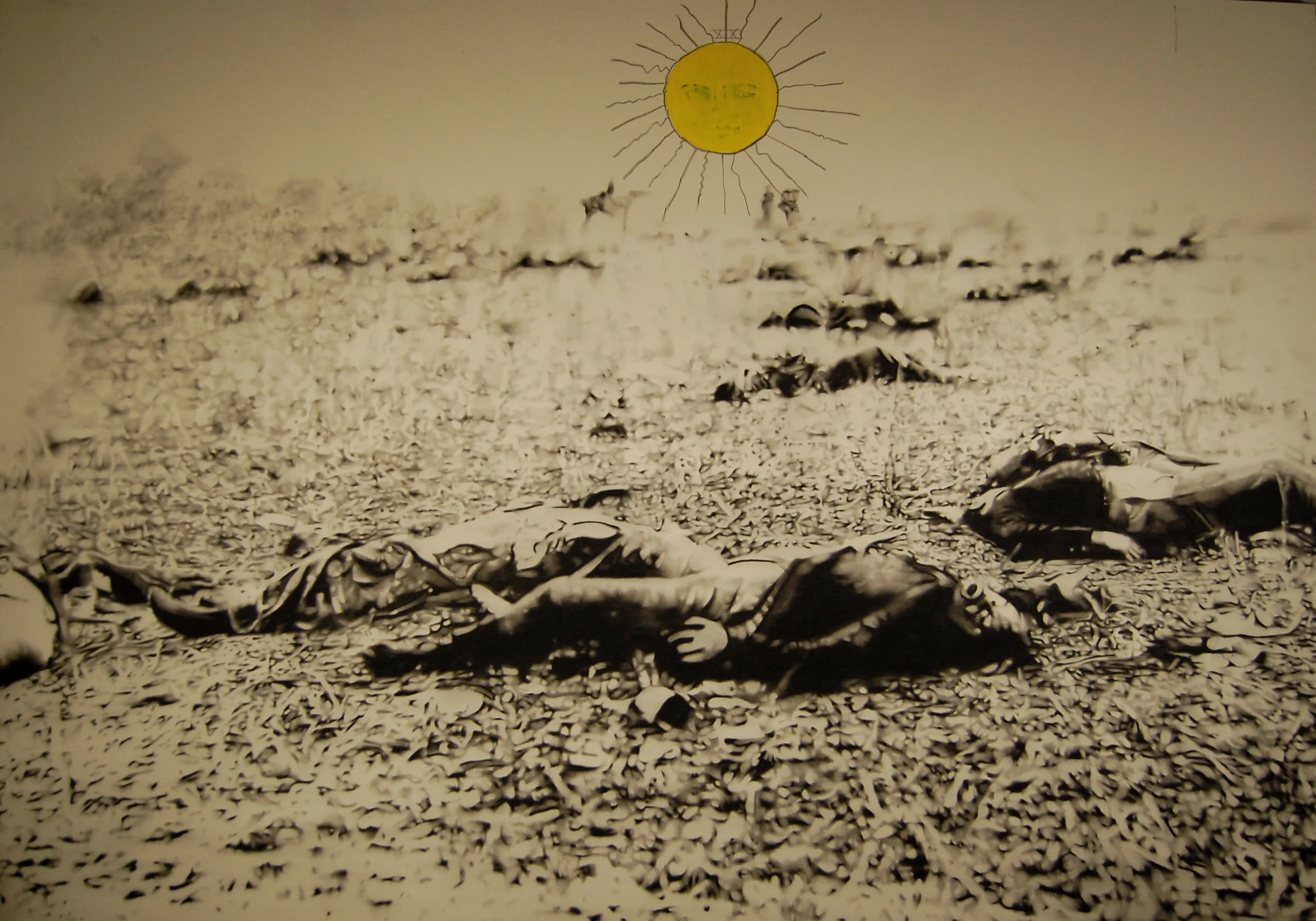 Civil death, 2010. Oil, charcoal and ash on canvas. 108 x 156 inches.jpg