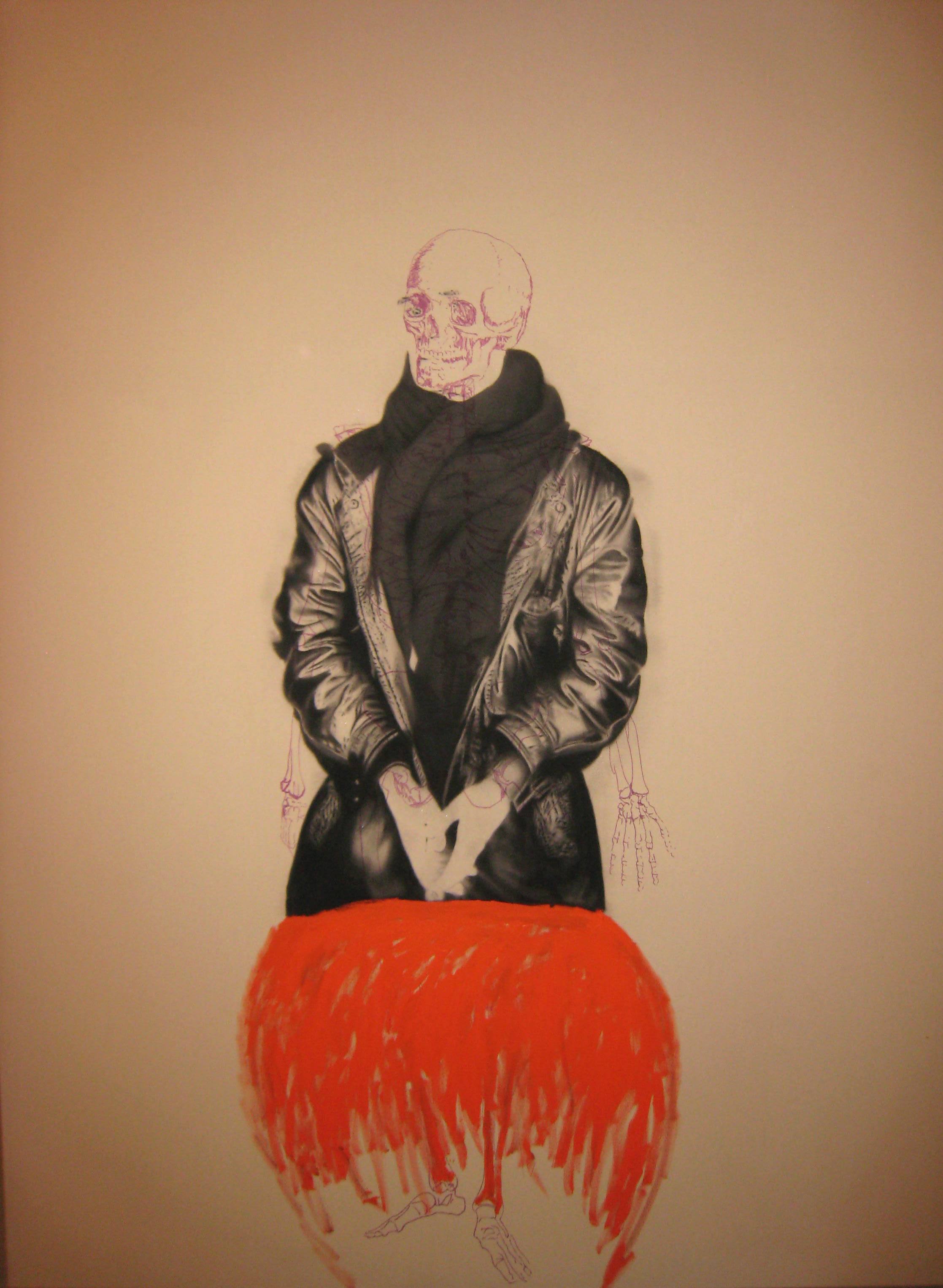   Autoportrait , 2009. Huile et fusain sur toile, 120 x 150 cm.&nbsp; 