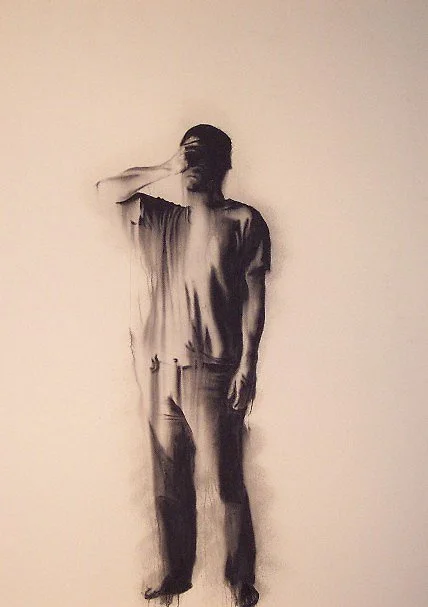 Autoportrait en déni , 2002. Huile sur toile. 84 x 60 pouces. 