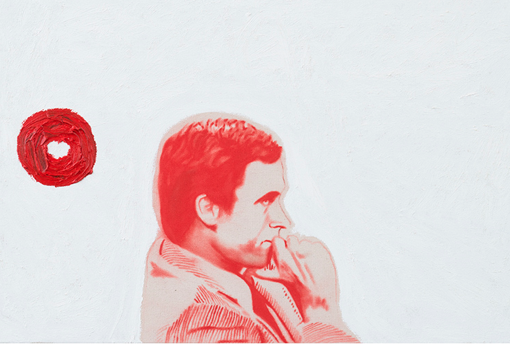 Bundy No. 2 , 2014. Huile et fusain, 24 x 36 pouces. 