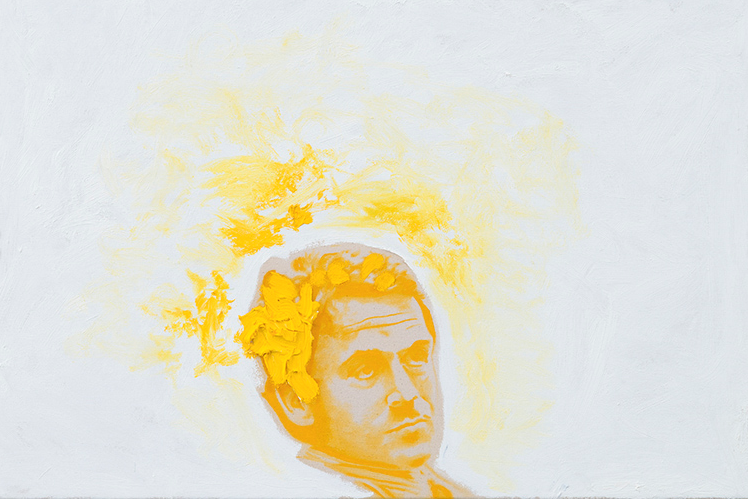 Bundy No.3 , 2014. Huile et fusain, 24 x 36 pouces. 