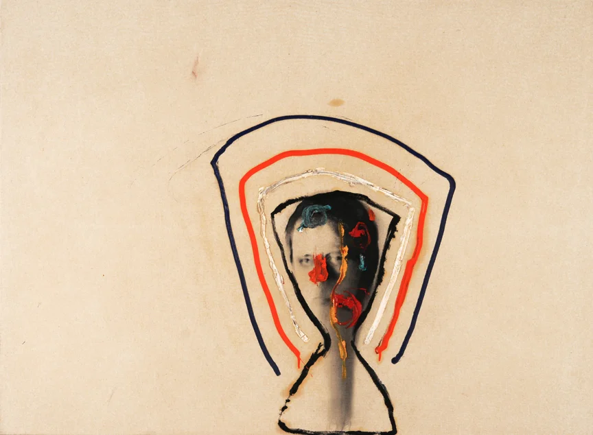 Autoportrait Echos, 2008. Huile et fusain. 