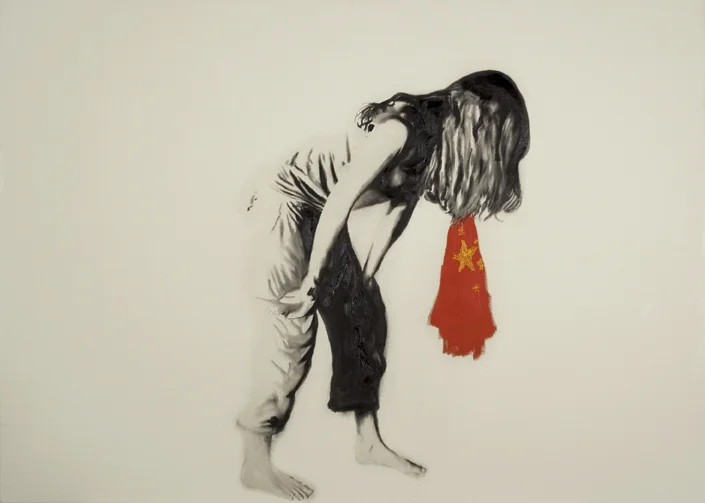 Flag eater , 2007. Huile sur toile, 60 x 84 pouces. 