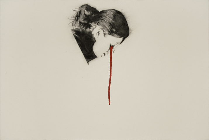 Study for Flag Eater , 2007. Huile et fusain sur toile, 151 x 212 cm. 