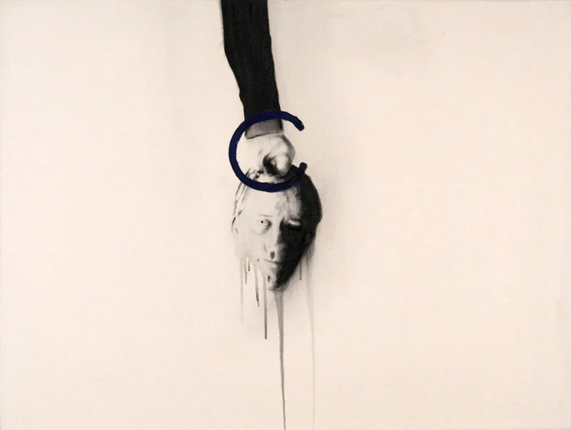 Self , 2007. Huile et fusain sur toile. 