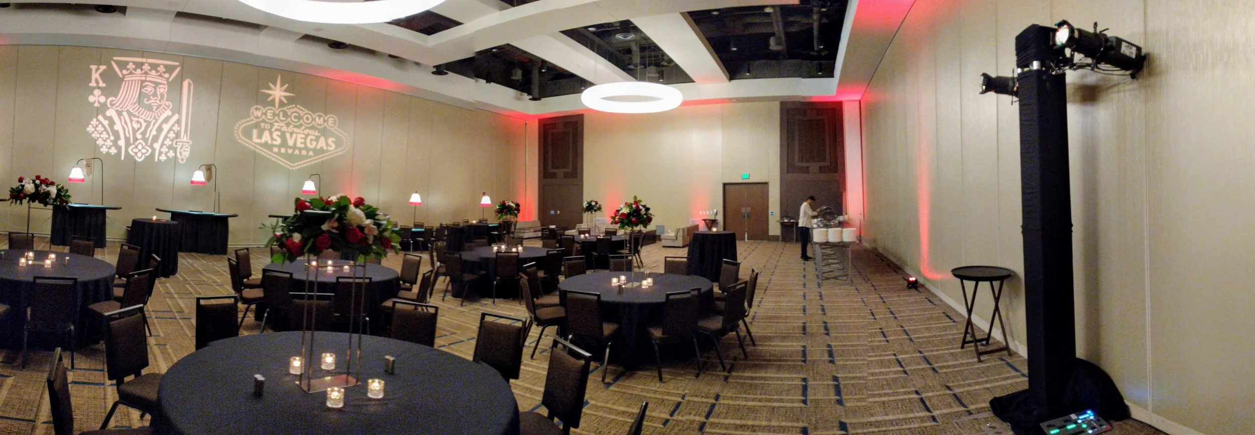 Picture of AV for You gobo set up at JW Marriott in Mall of America.