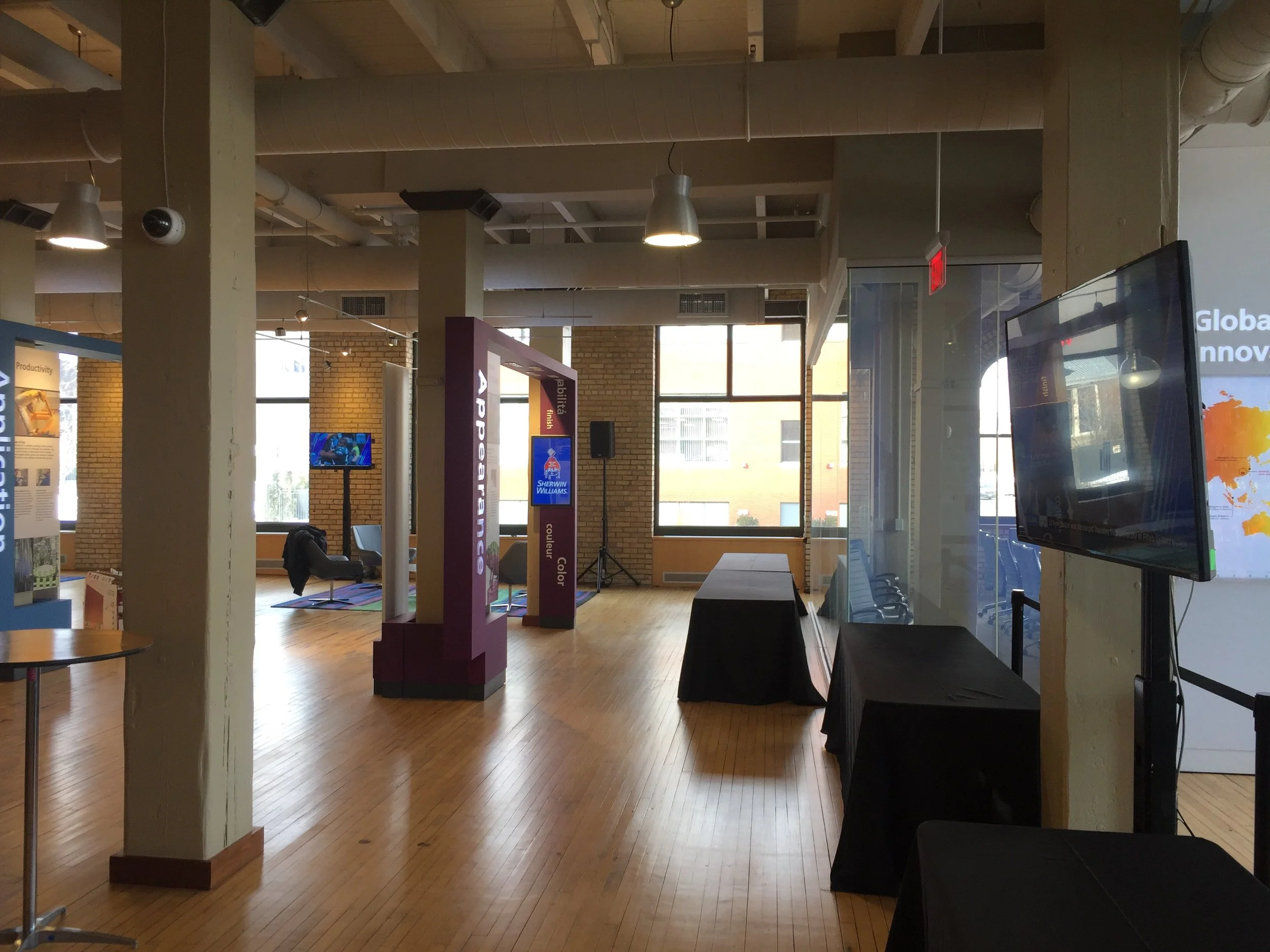 Picture of AV for You set up in Downtown Minneapolis for a Super Bowl Party