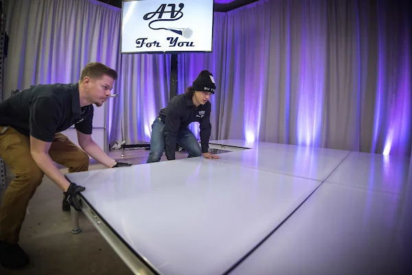 Picture of AV for You's frosted acrylic staging available to rent